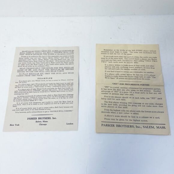 Vintage PIT Card Game By Parker Brothers Complete Set Bull & Bear Edition - Picture 5 of 6